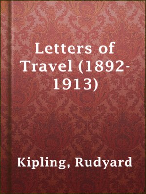 cover image of Letters of Travel (1892-1913)